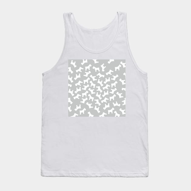 Schnauzer Grey and White pattern Tank Top by XOOXOO